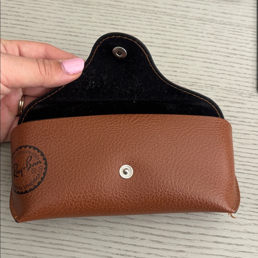 Ray-Ban Brown Leather Eyewear Case - Picture 2 of 3